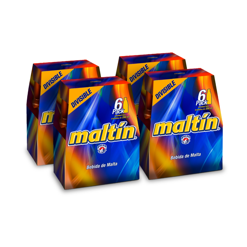 Caixa de Malta Maltín Polar Garrafa 24 × 250 ml